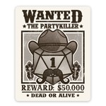 Forged Gaming Waterproof Die Cut Vinyl Sticker: Wanted PartyKiller