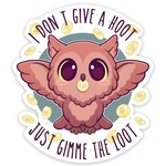 Forged Gaming Waterproof Die Cut Vinyl Sticker: I Don't Give a Hoot