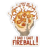 Forged Gaming Waterproof Die Cut Vinyl Sticker: I Cast Fireball!