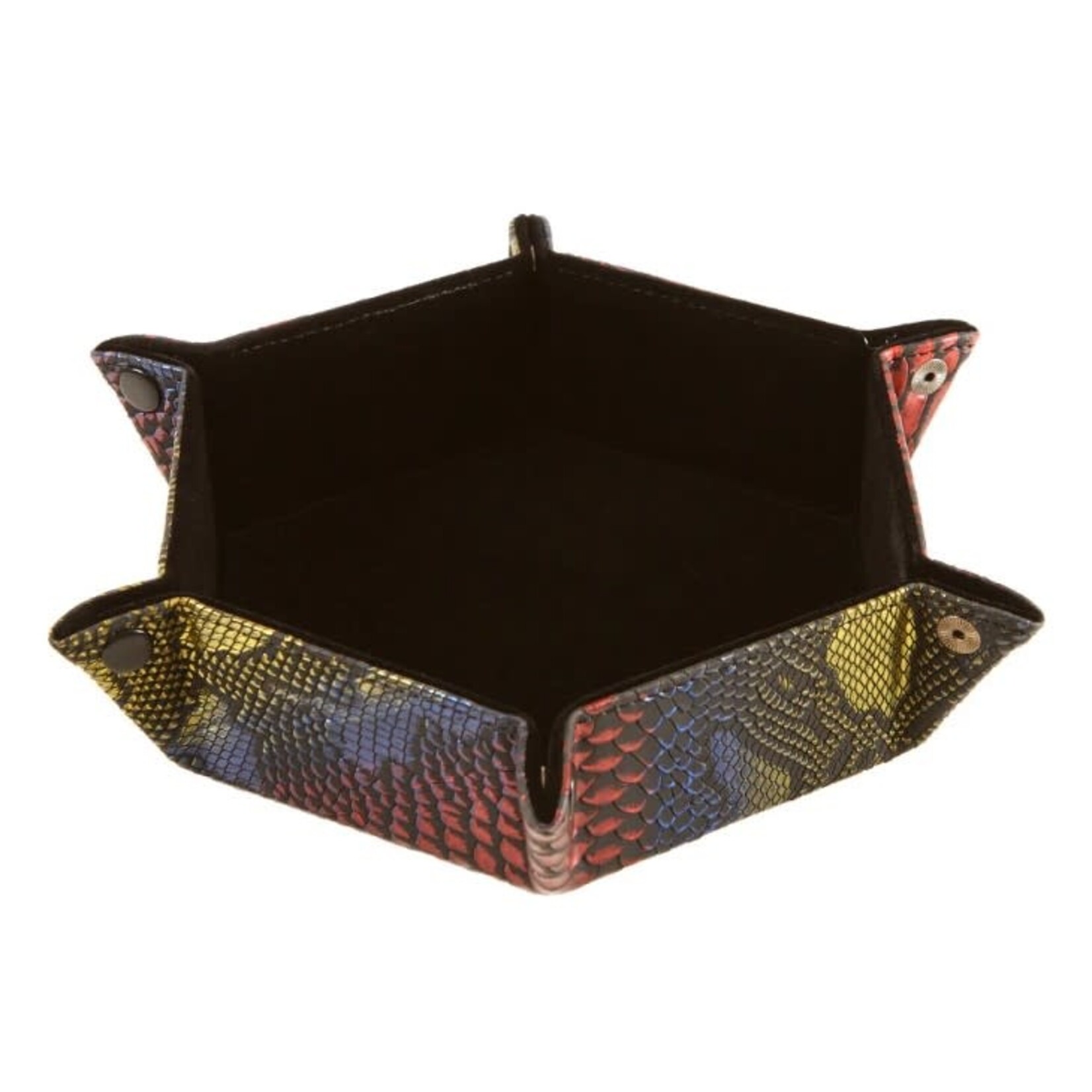 Forged Gaming Hexagon Snap Folding Dice Tray: Dragon Skin Edition - Rainbow