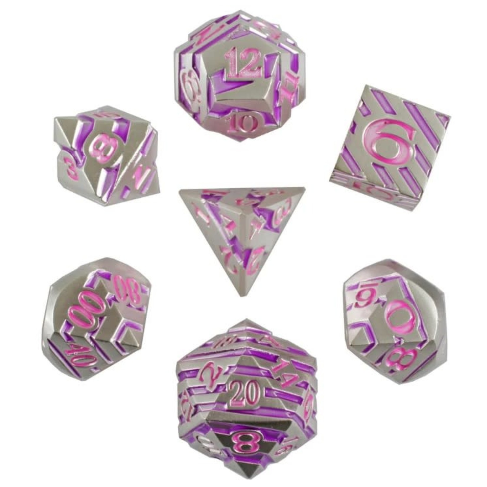Forged Gaming Set of 7 Metal Dice: Unicorn Horn