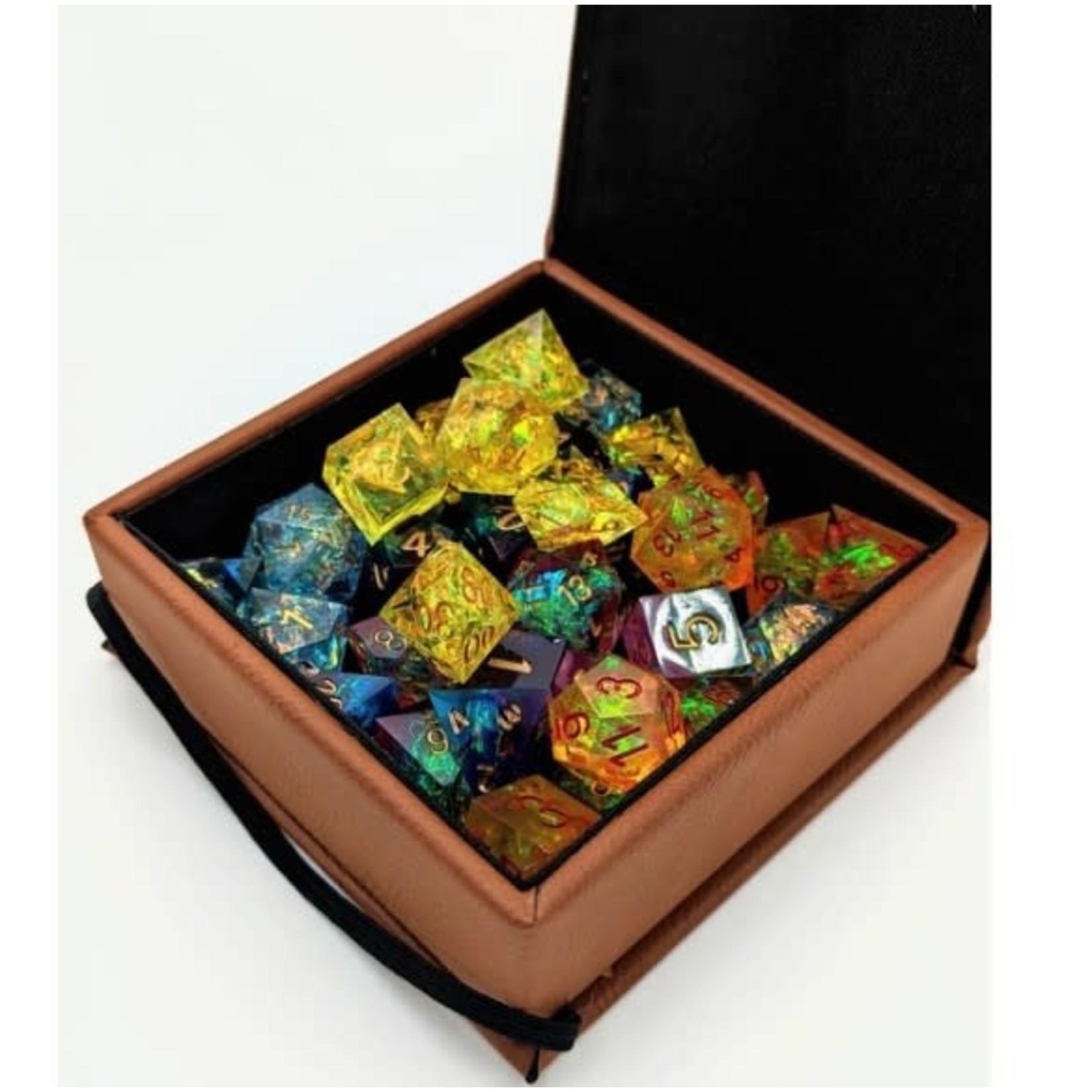 NTSD Gaming Vegan Leather Dice Box: Yes, I Need Them All: Gray