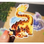 Nemissa's Northwood Arts Elemental Dragon Sticker: Fire