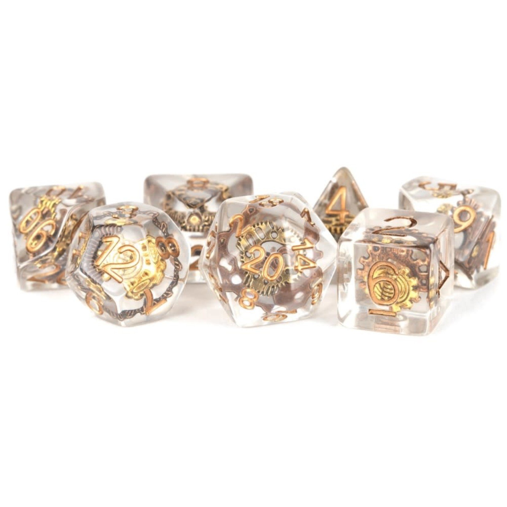 FanRoll by Metallic Dice Games Resin Polyhedral Dice Set: Gear