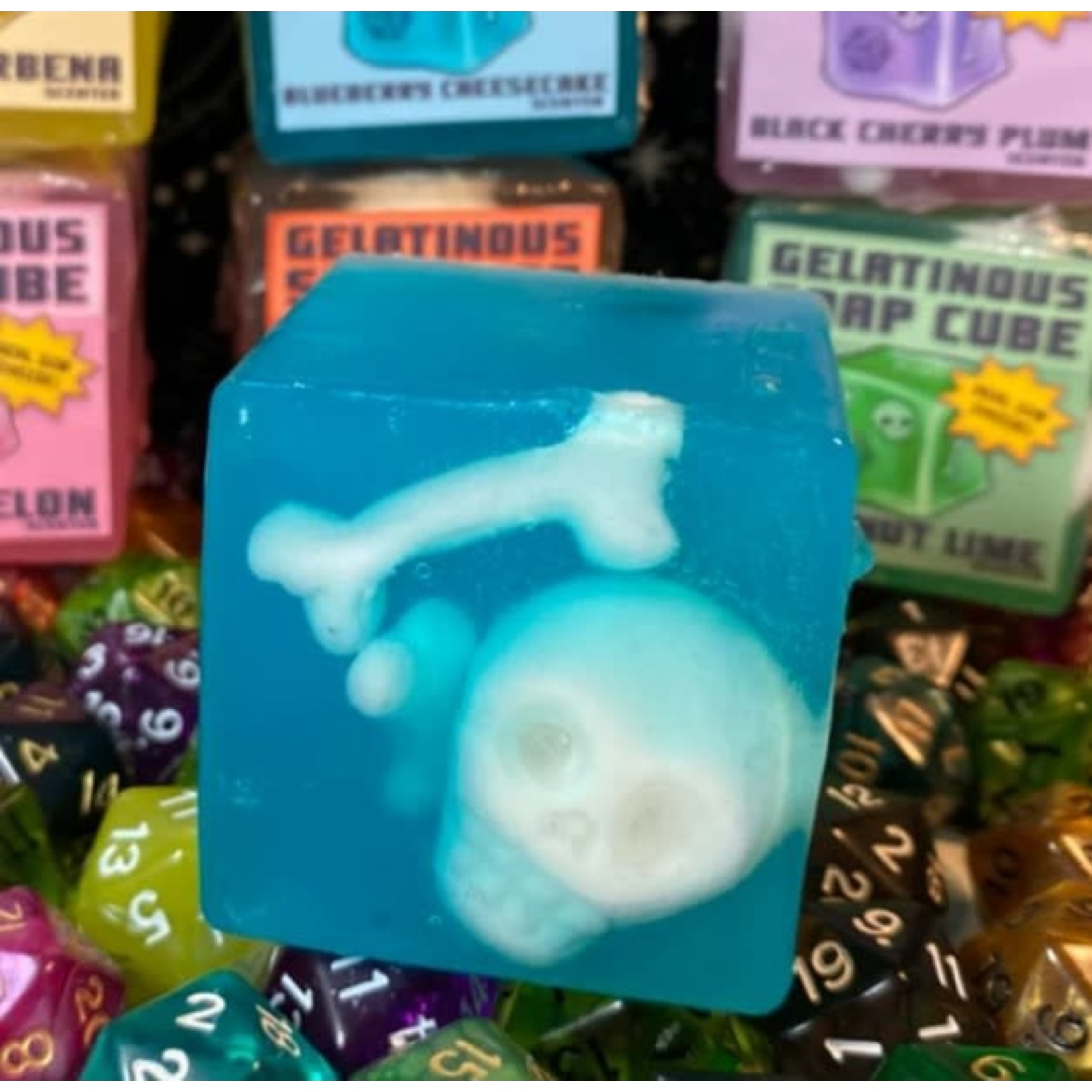 HippAndHorn Gelatinous Cube Soap with D20 Inside