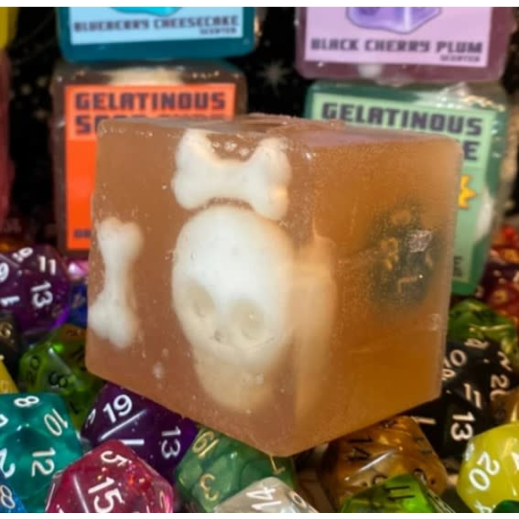 HippAndHorn Gelatinous Cube Soap with D20 Inside