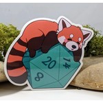 Mimic Gaming Co Sleepy Red Panda on D20 Sticker