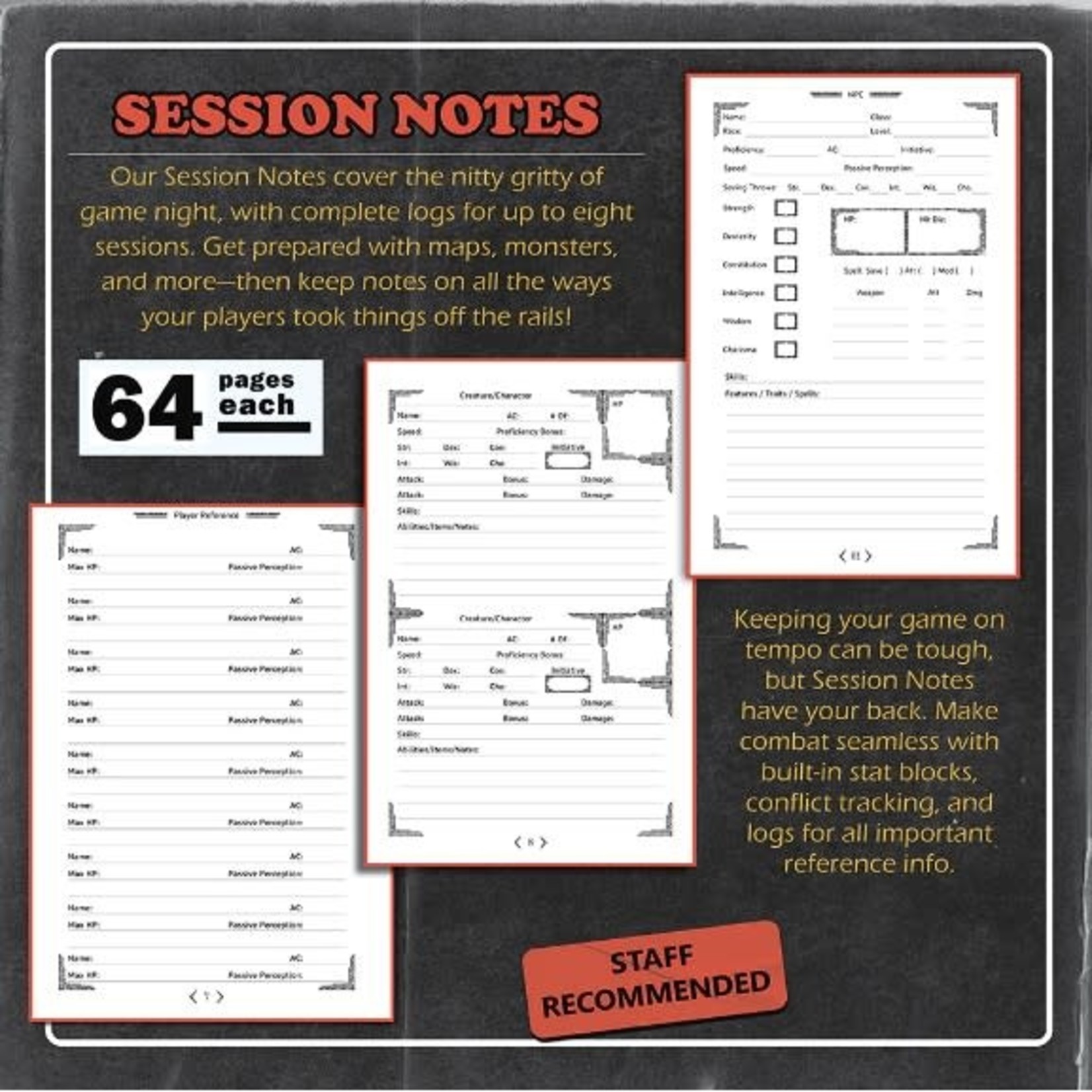 1985 Games Dungeon Notes: 5E DM's Journals (3 Pack)