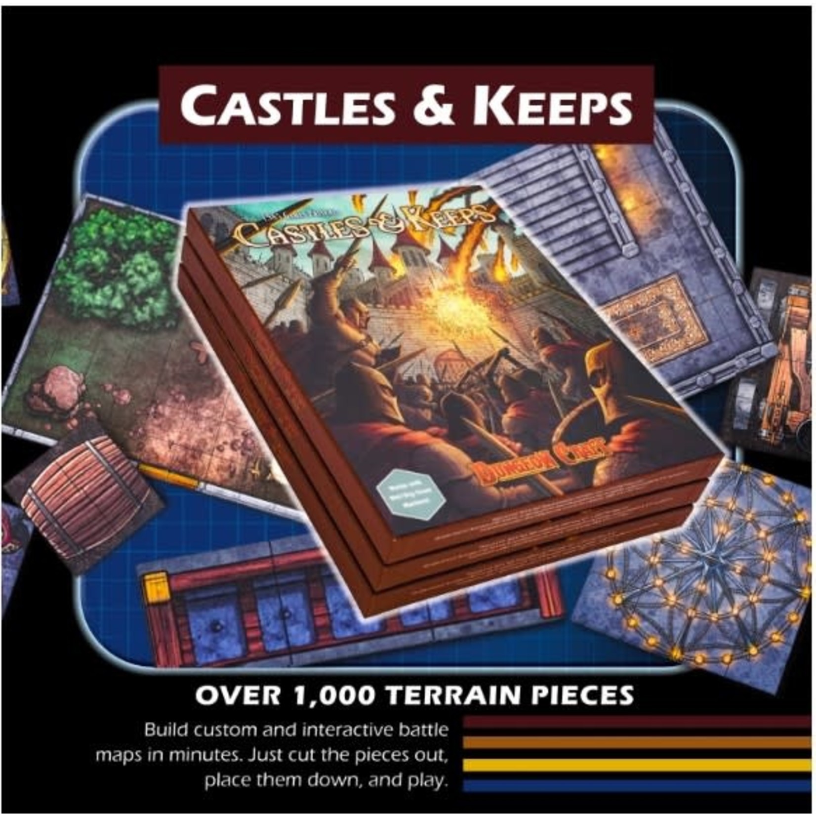 1985 Games Dungeon Craft: Castles & Keeps Book of Siege & Castle Game Pieces