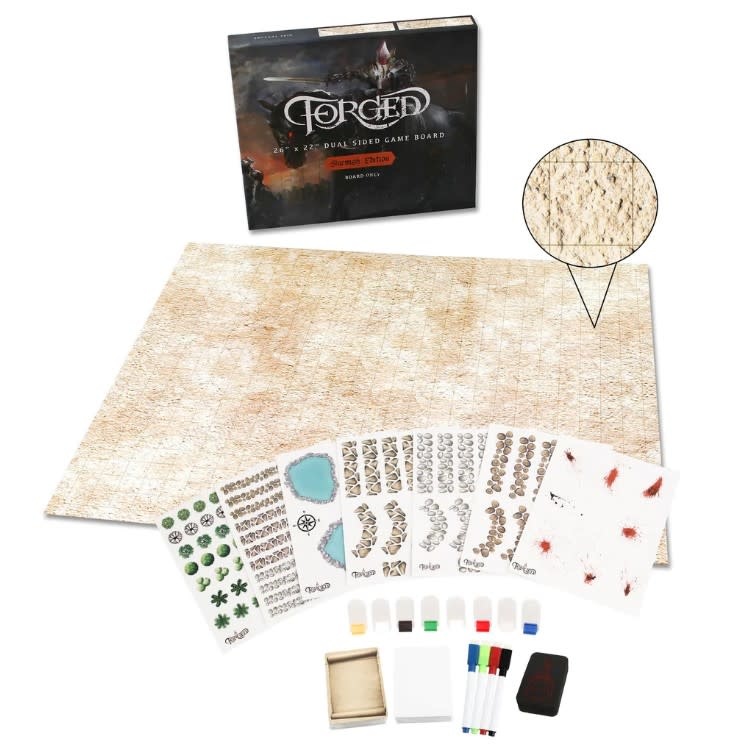 Deluxe Skirmish Edition 26"x22" Dry Erase Battle Board with Grid and