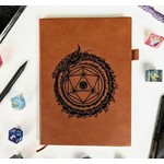 Emberglow Mini Vegan Leather Dot Journal: Dragon Circle