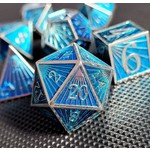 Forged Gaming Set of 7 Metal Dice: Deco Ice