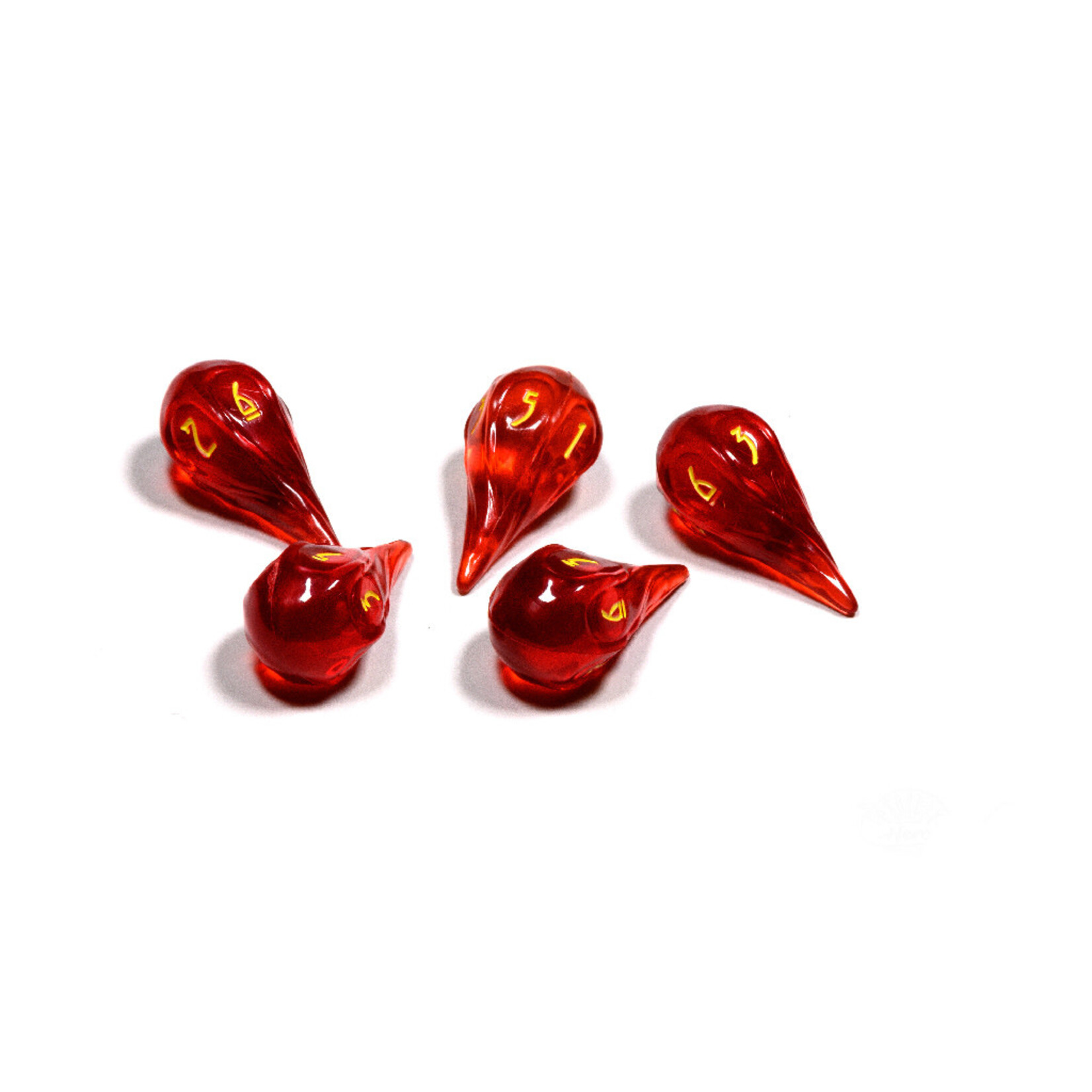 Tabletop Tycoon PolyHero: The Wizard Pack of 5 d6 Fireballs: Dragonfire