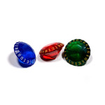 Tabletop Tycoon PolyHero: The Rogue Pack of 3 d20 Gems: Ruby, Emerald, Sapphire