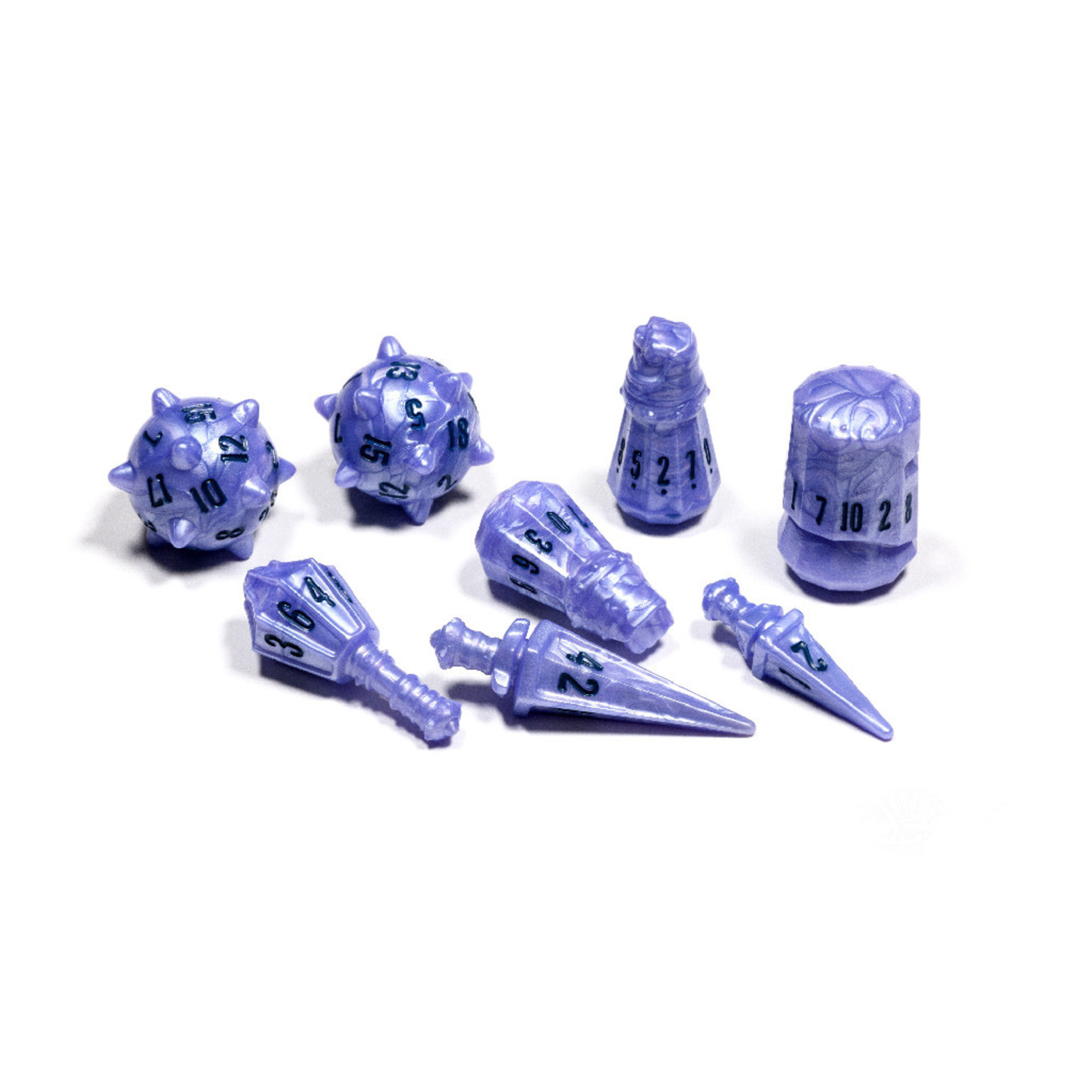 Tabletop Tycoon PolyHero 8 Dice Set: The Warrior: Ghost Knight