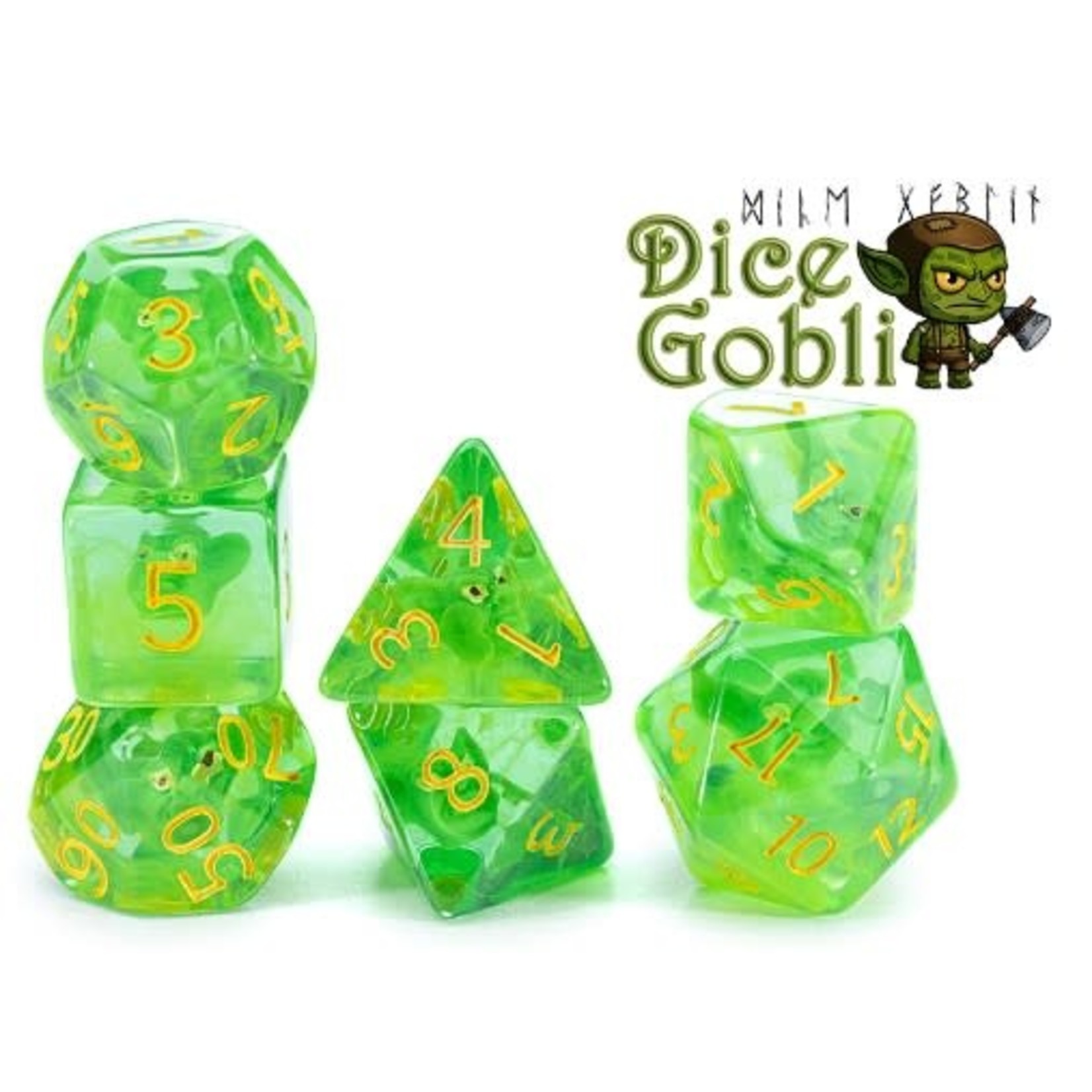 Gate Keeper Games Inclusion Dice RPG 7-Die Set: Dice Goblin