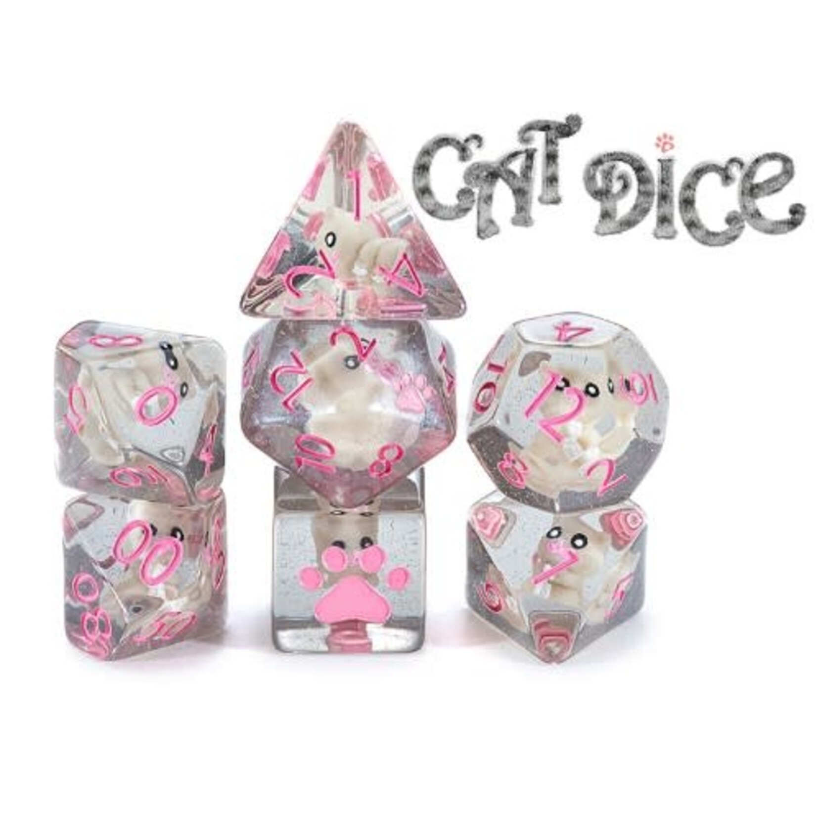 Gate Keeper Games Inclusion RPG 7-Die Set: Cat Dice