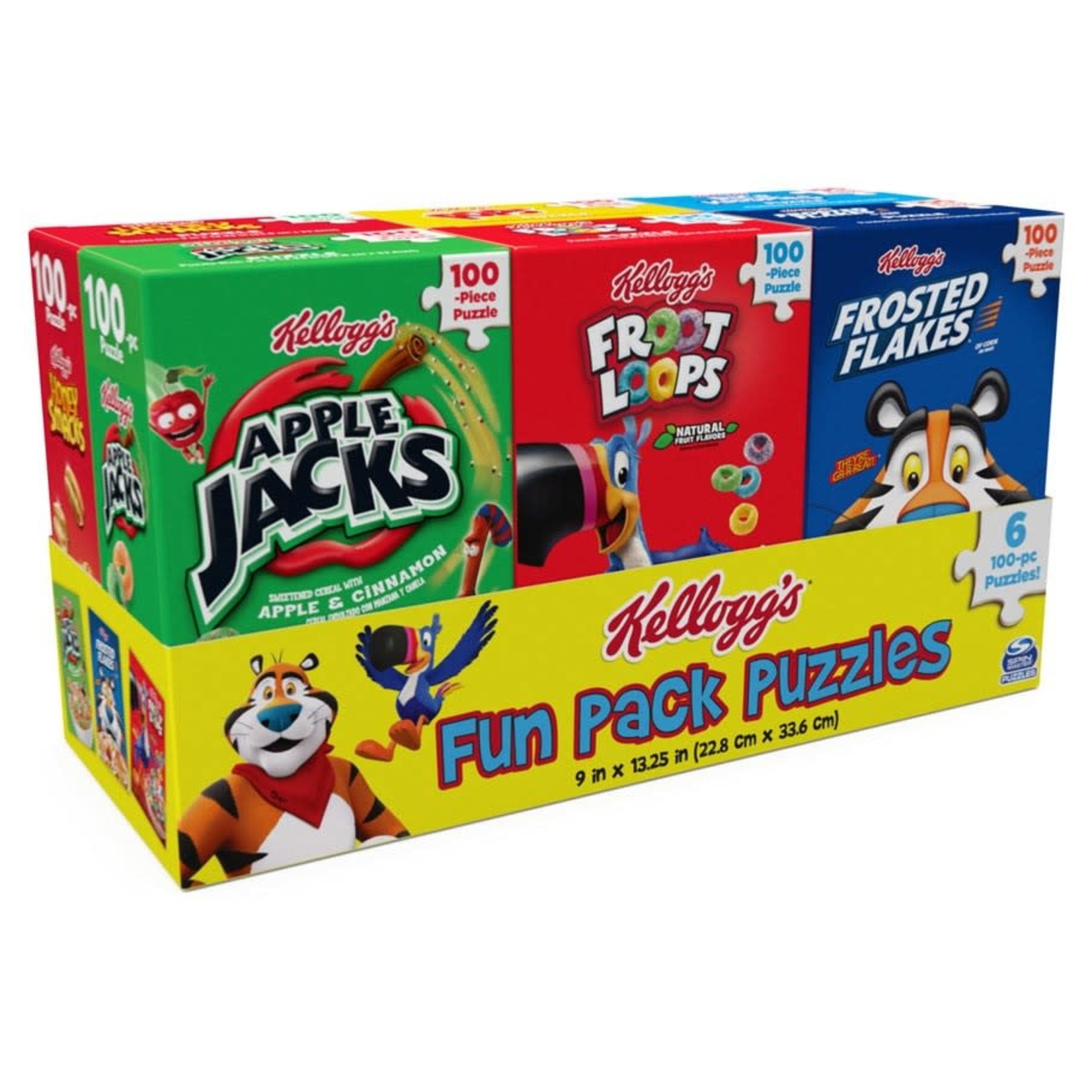 Spin Master Kellogg's Cereal Fun Pack of 6 Puzzles 100 piece each