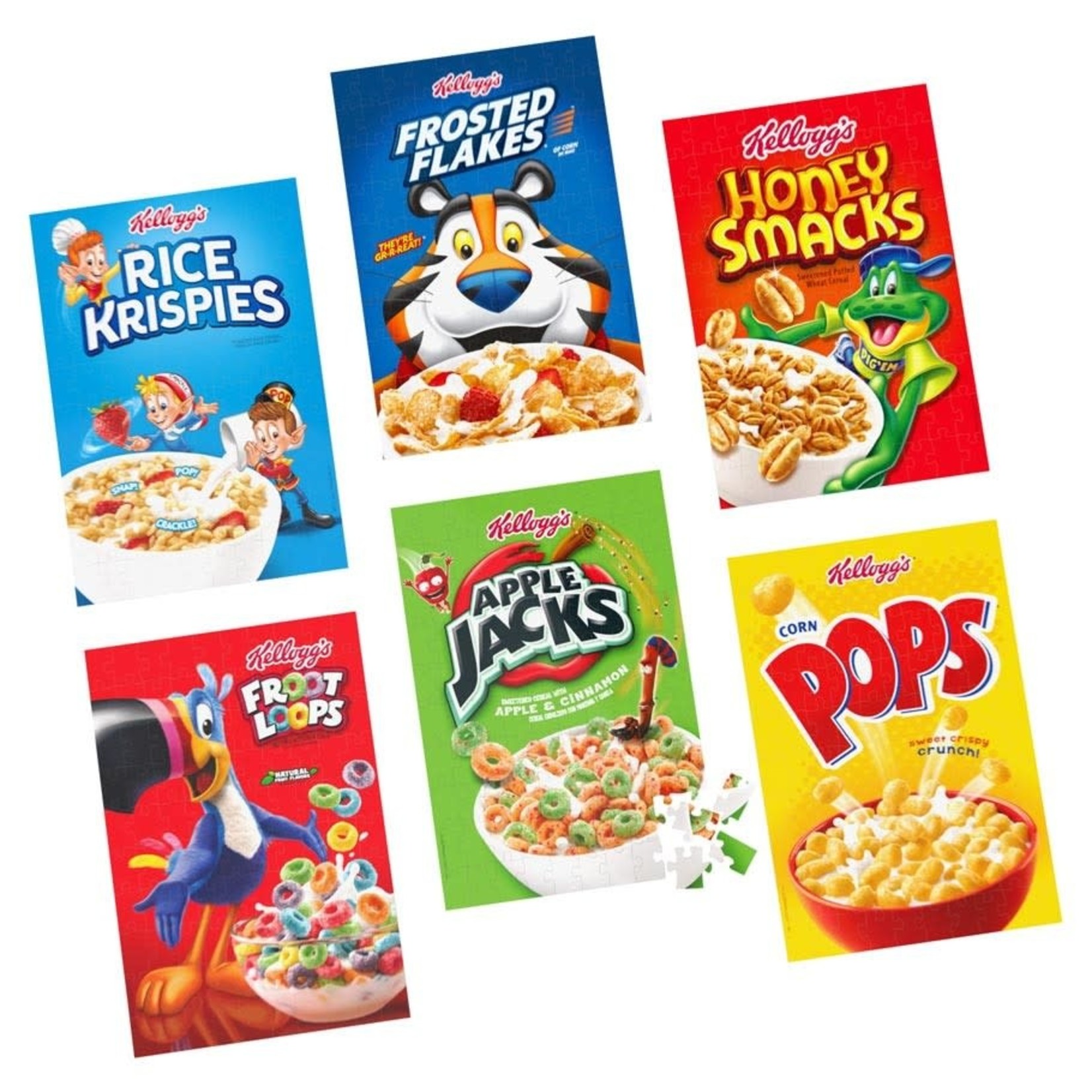 Spin Master Kellogg's Cereal Fun Pack of 6 Puzzles 100 piece each