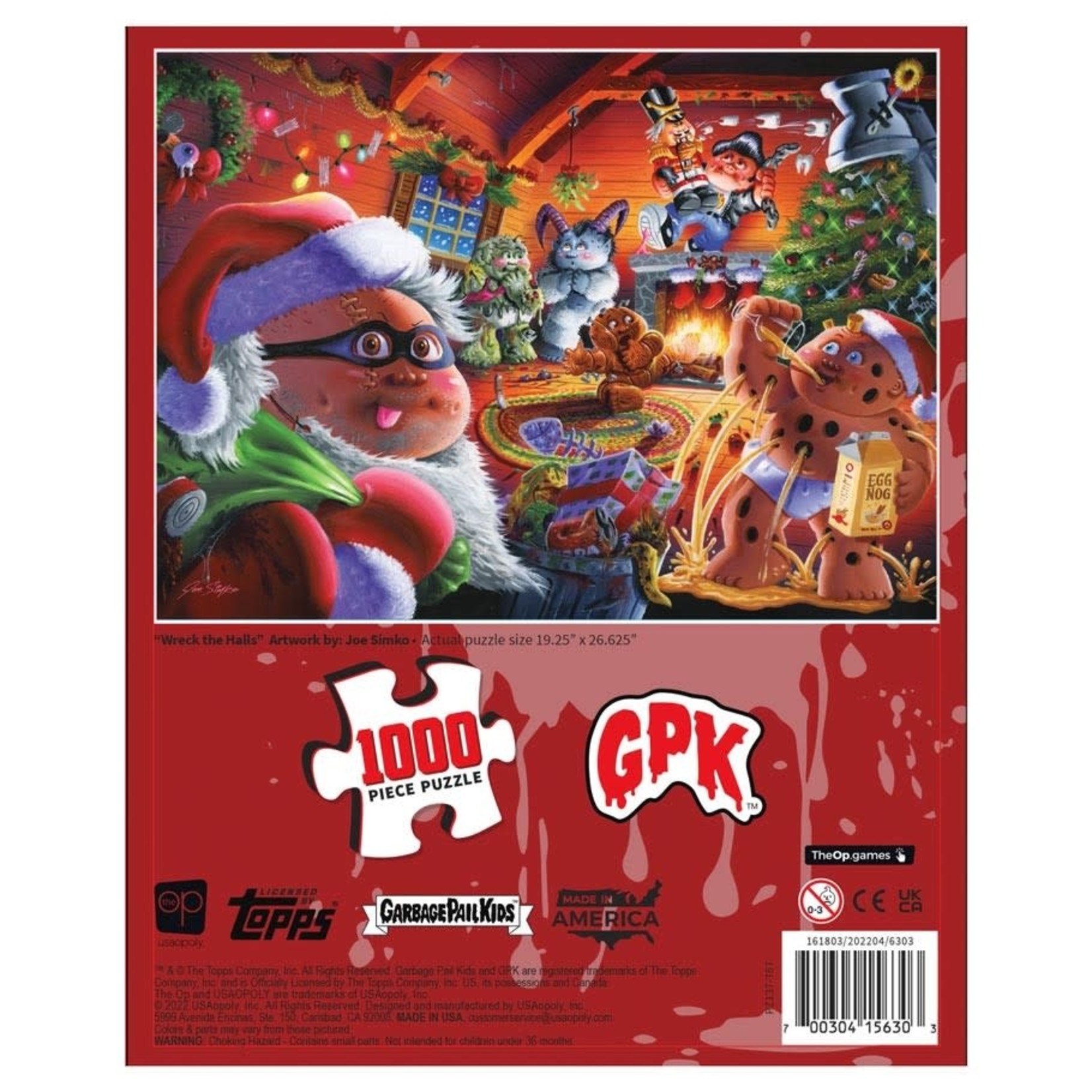 The OP-USAopoly Garbage Pail Kids 1000 piece Puzzle: Wreck the Halls