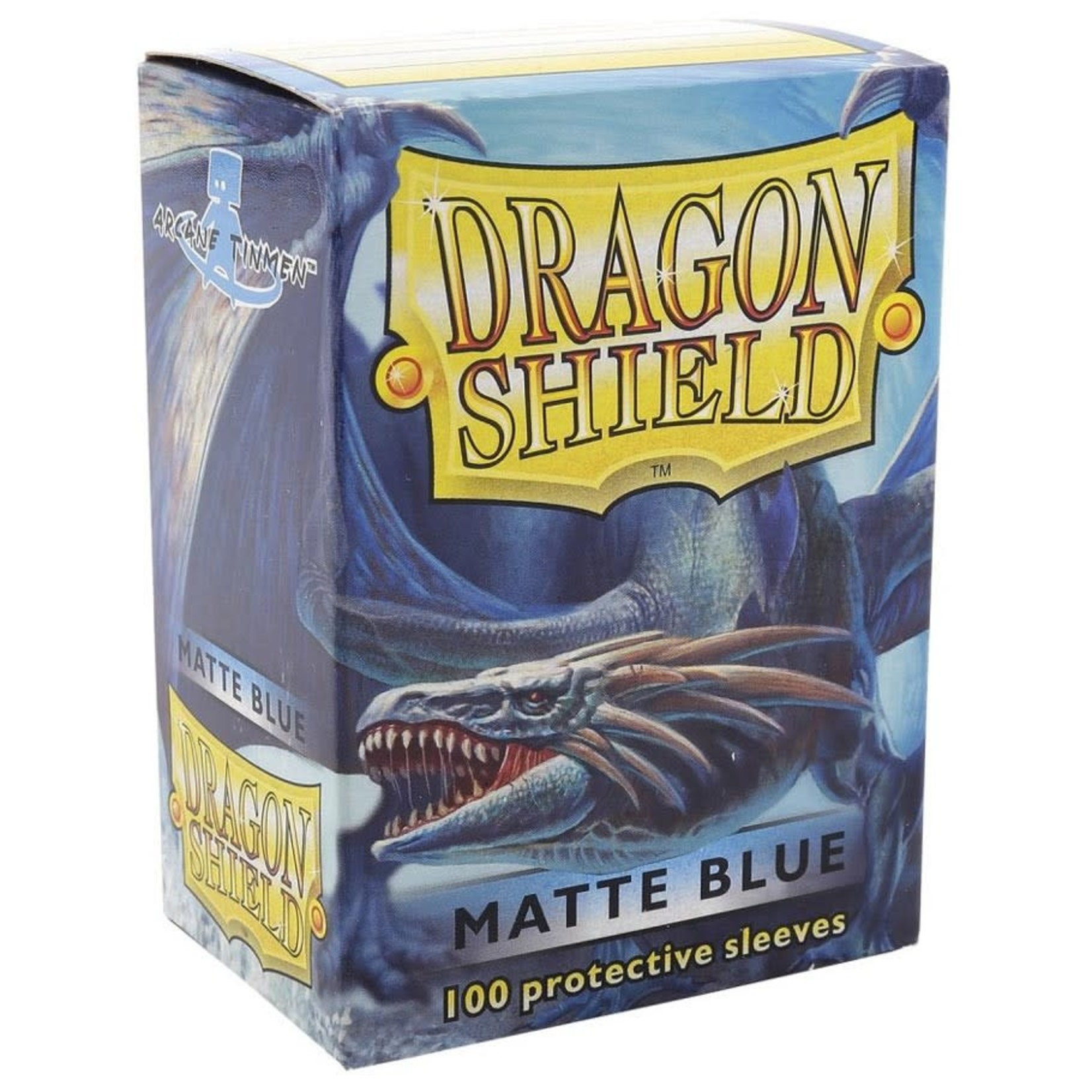 Arcane Tinmen Dragon Shield: 100 Protective Sleeves: Matte Blue