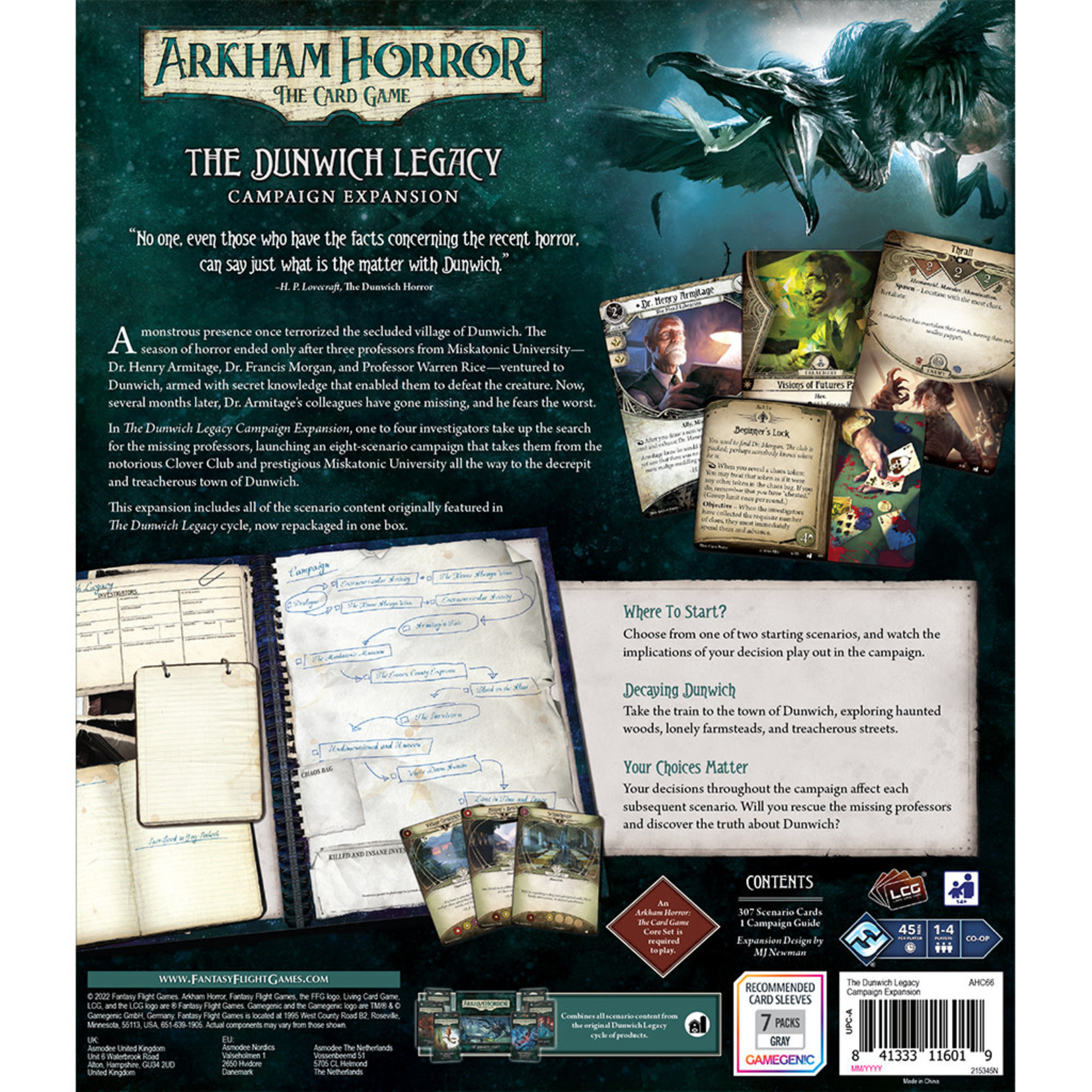 Fantasy Flight Games Arkham Horror The Card Game: The Dunwich Legacy Campaign Expansion