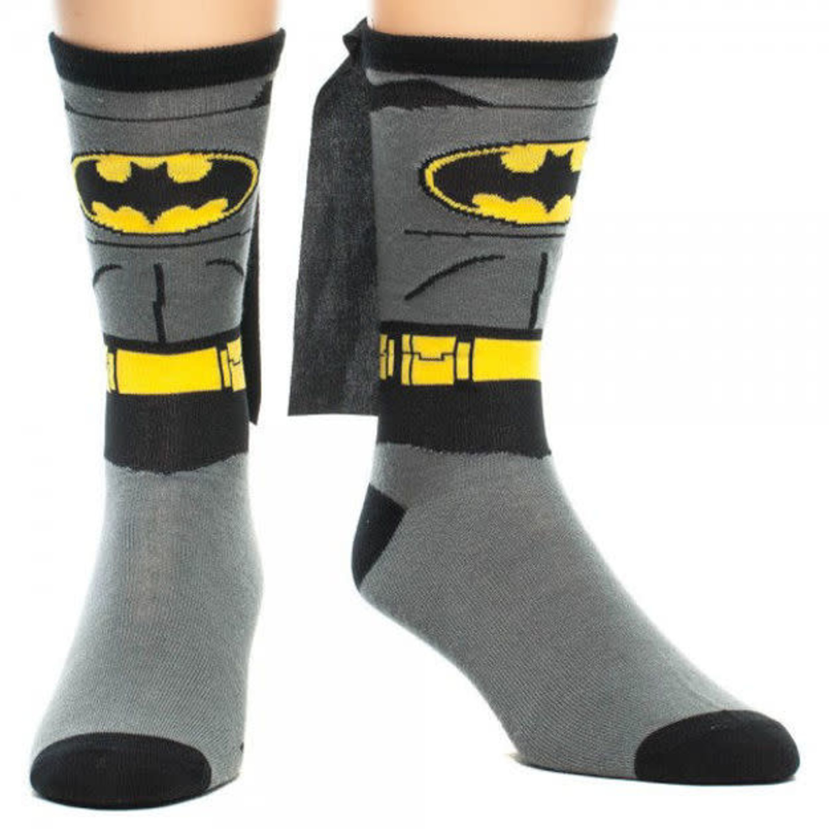 Bioworld DC Comics Batman "Suit Up" Crew Socks with Cape