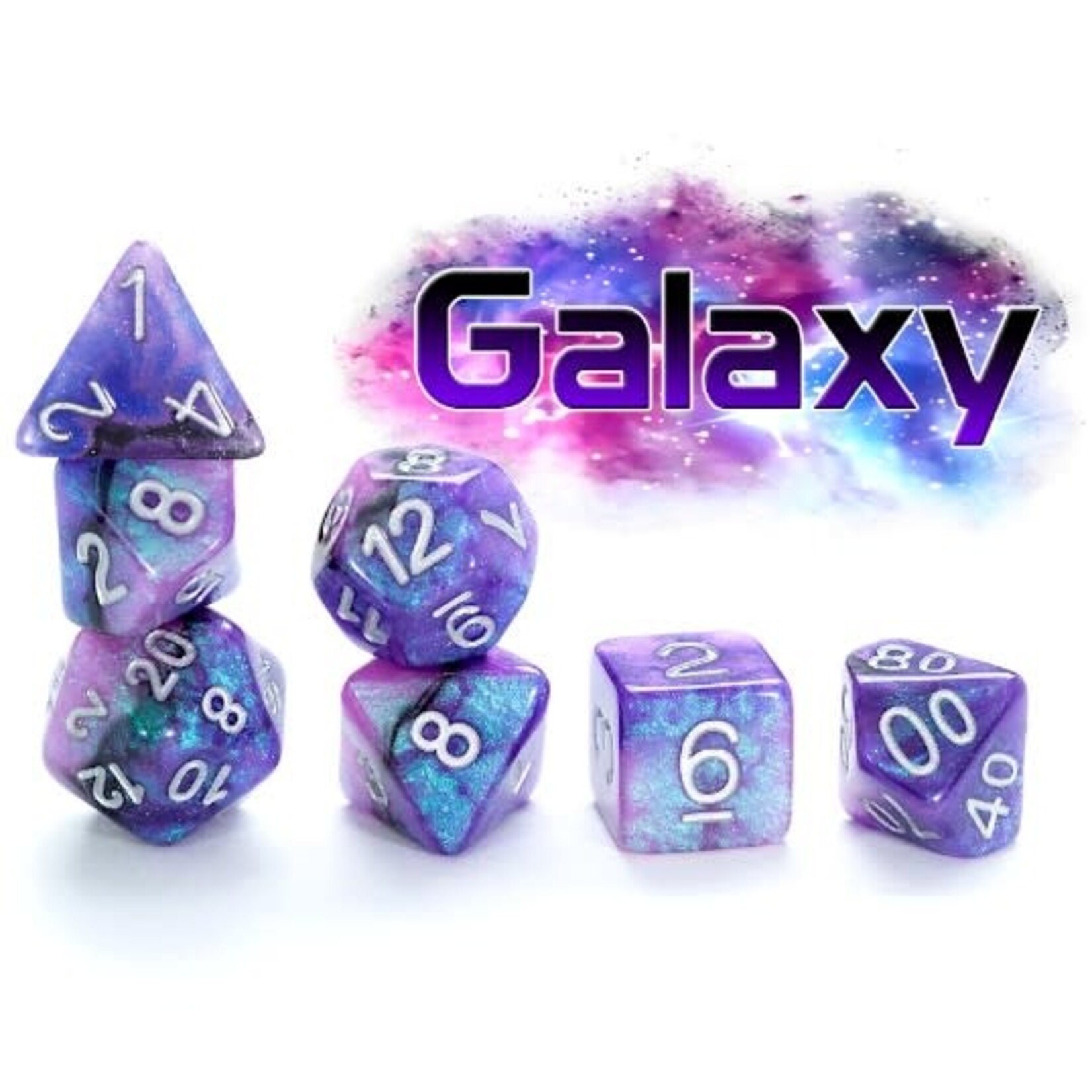 Gate Keeper Games Aether Dice RPG 7-Die Set: Galaxy
