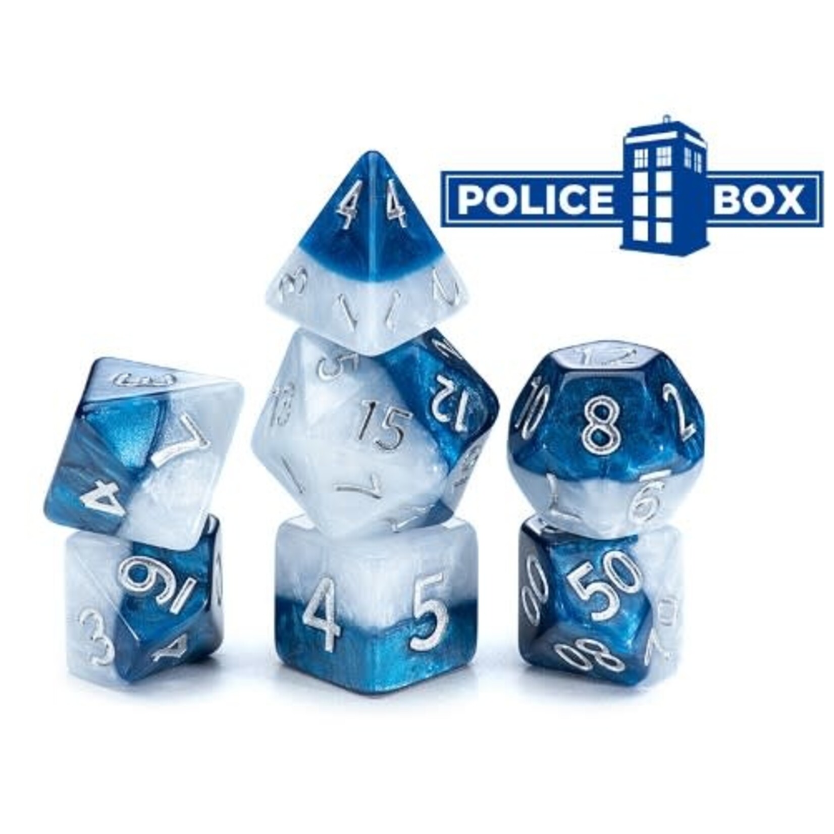 Gate Keeper Games Halfsies RPG 7-Die Set: Police Box