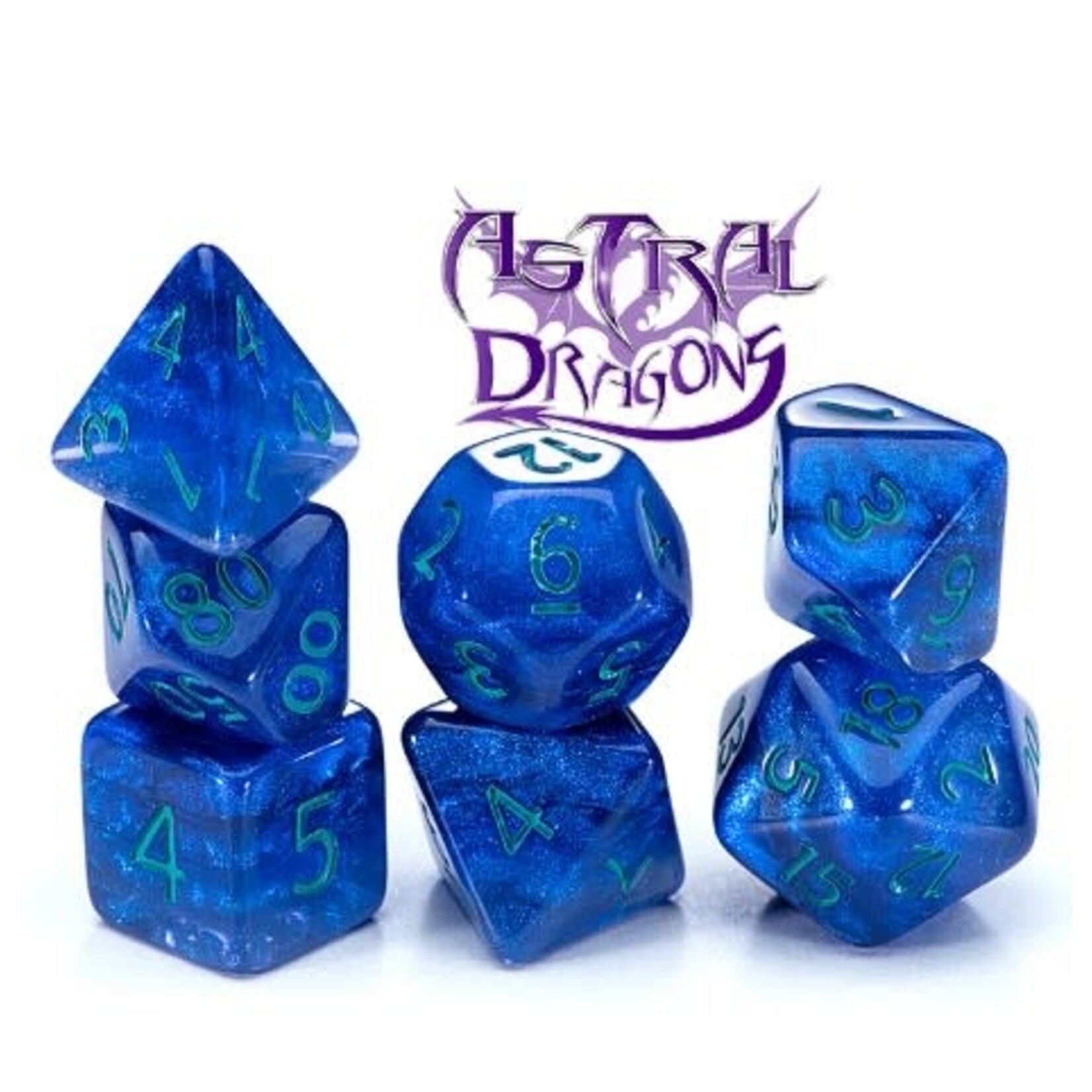 Gate Keeper Games Holographic RPG 7-Die Set: Astral Dragons