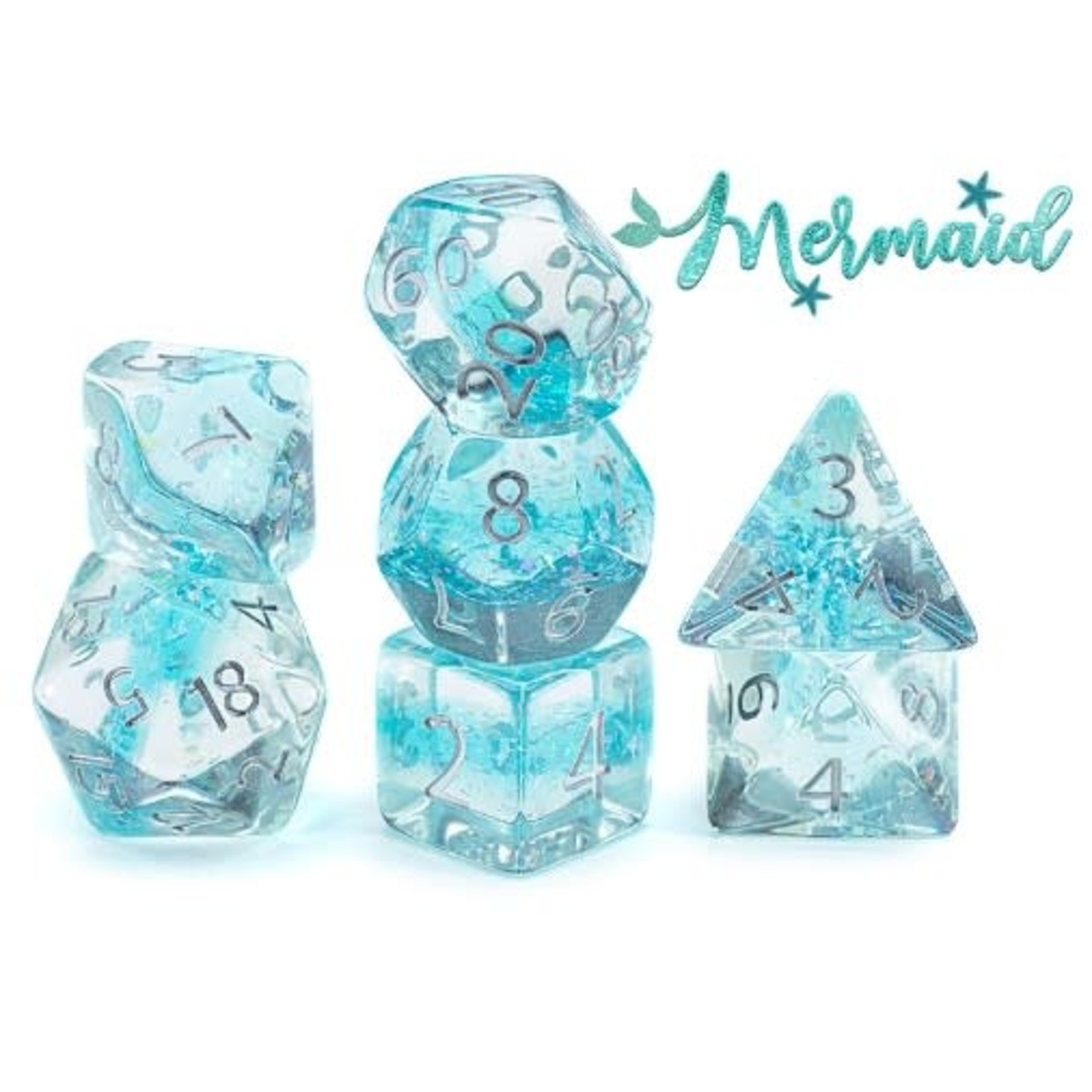 Gate Keeper Games Holographic Dice RPG 7-Die Set: Mermaid