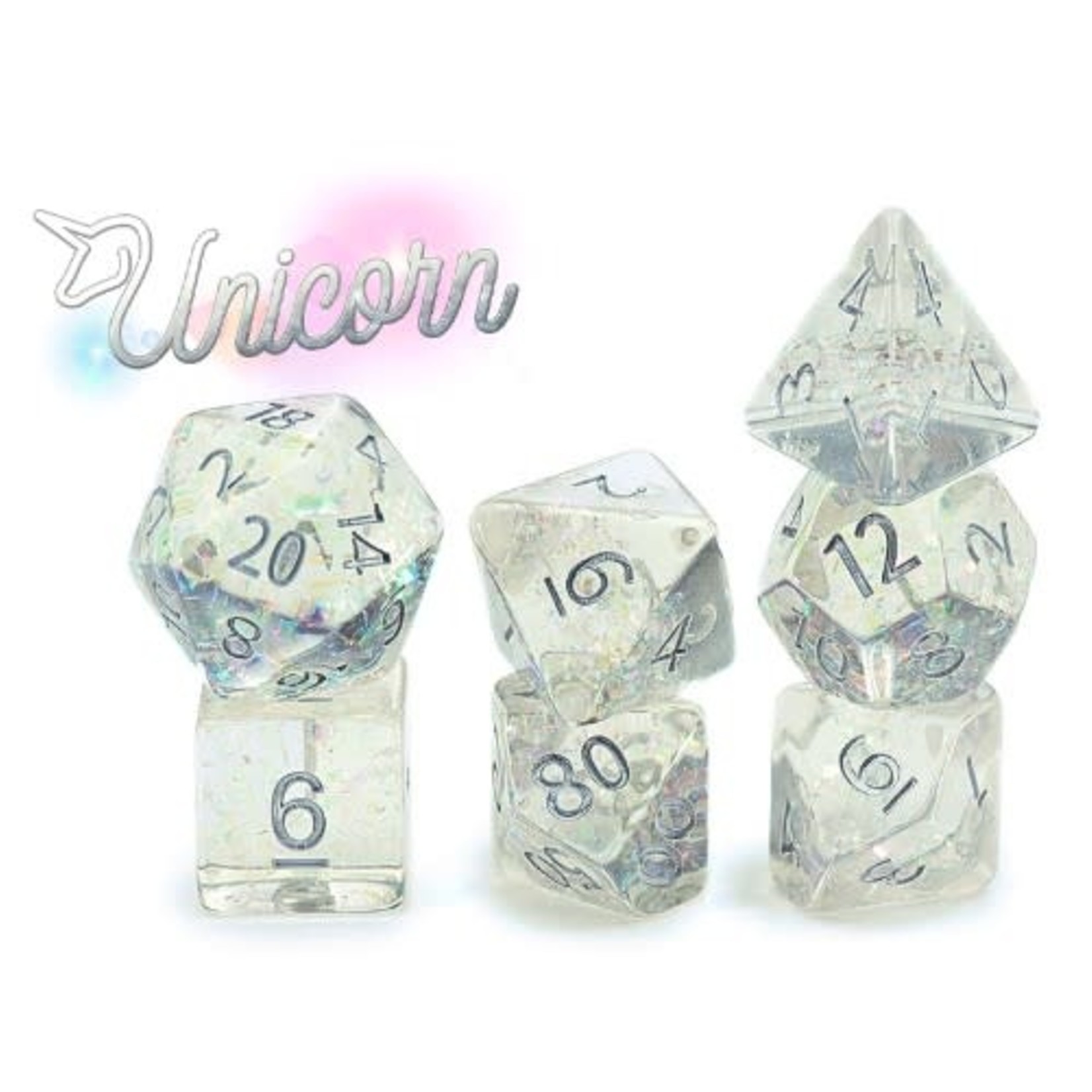Gate Keeper Games Holographic Dice RPG 7-Die Set: Unicorn