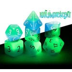 Gate Keeper Games Radiant (Glow-in-the-Dark) RPG 7-Die Set: Bioluminescent