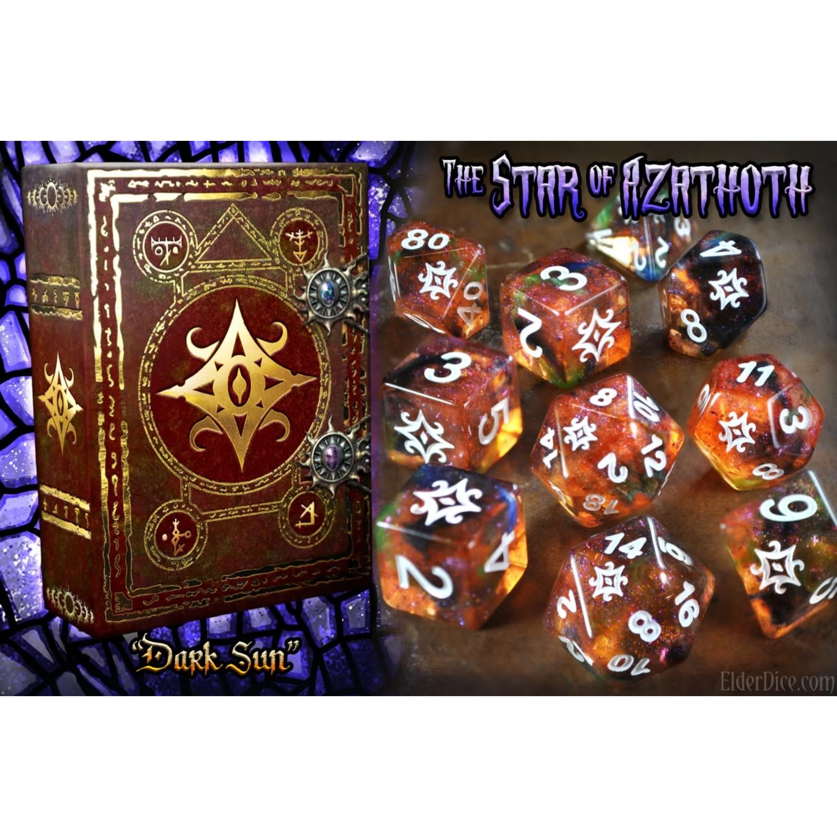 Infinite Black Mythic Elder Dice 10-Die Set: The Star of Azathoth: Dark Sun