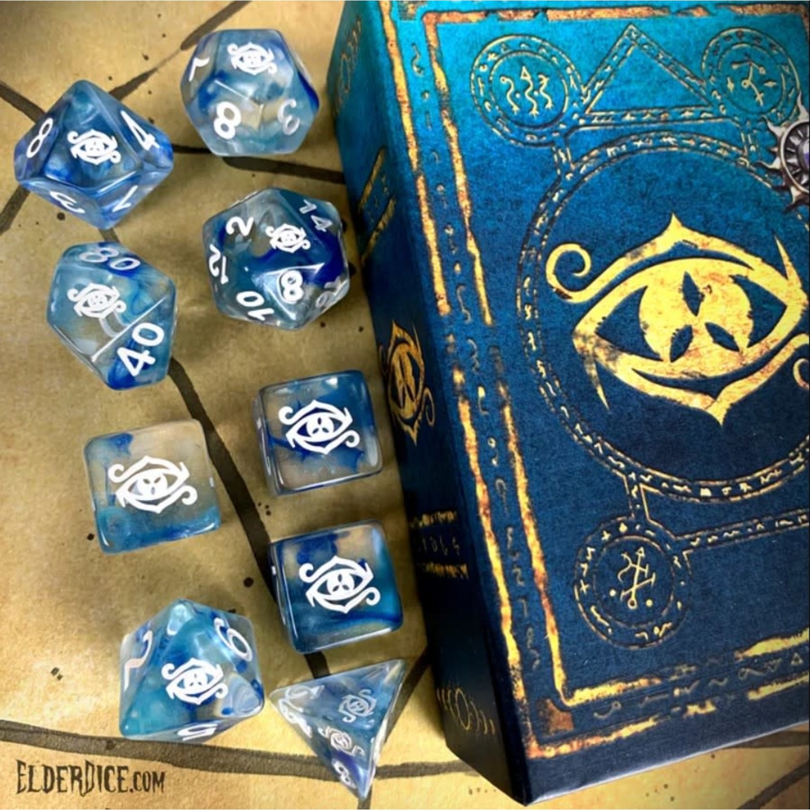 Infinite Black Elder Dice 9-Polyhedral Die Set: The Eye of Chaos: Super Nova