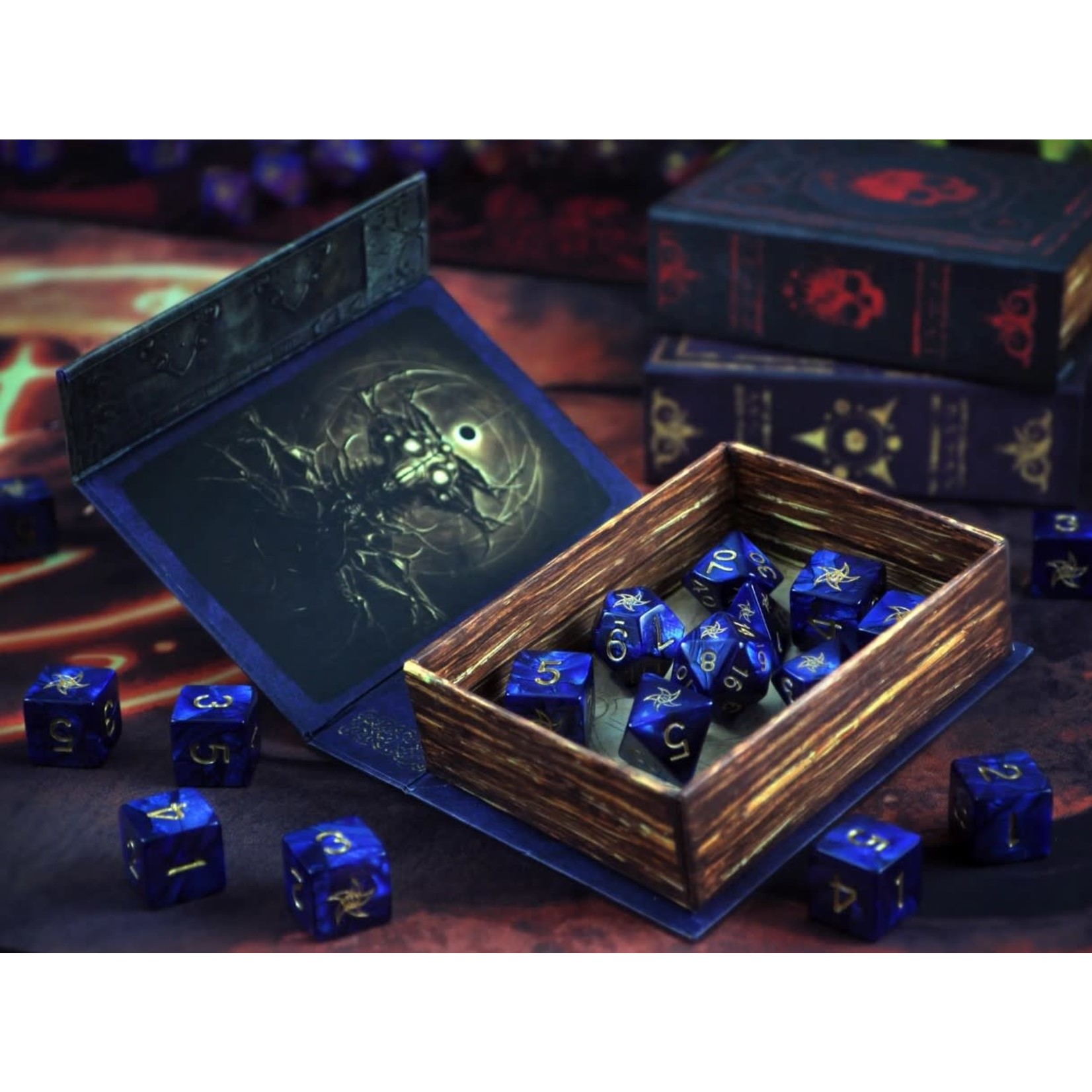 Infinite Black Elder Dice 9-Polyhedral Die Set: Blue Astral Elder