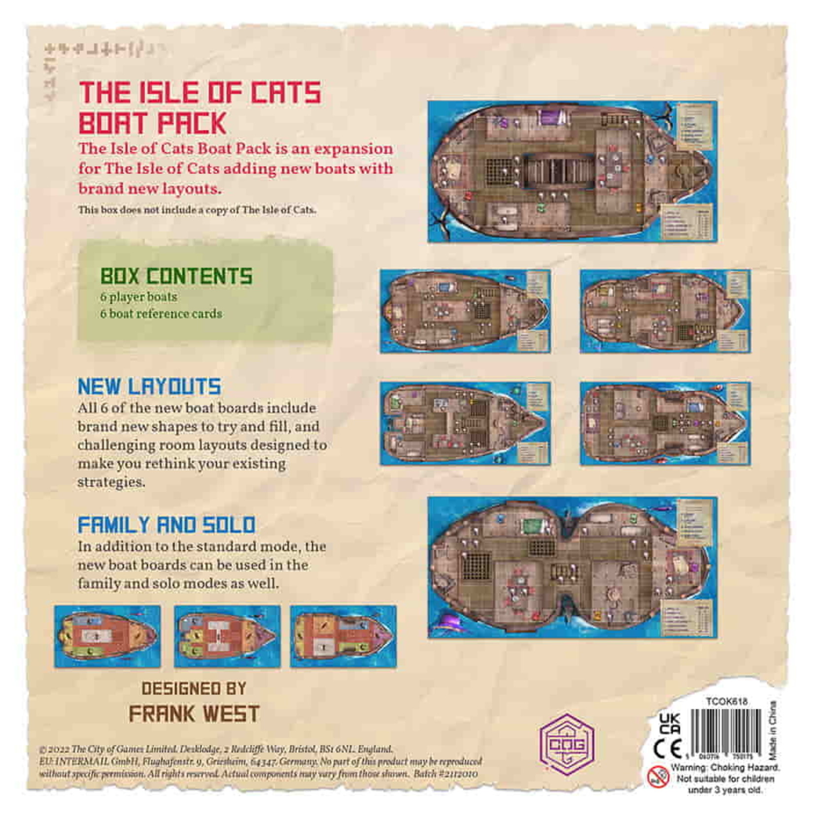 City of Games The Isle of Cats: Boat Expansion