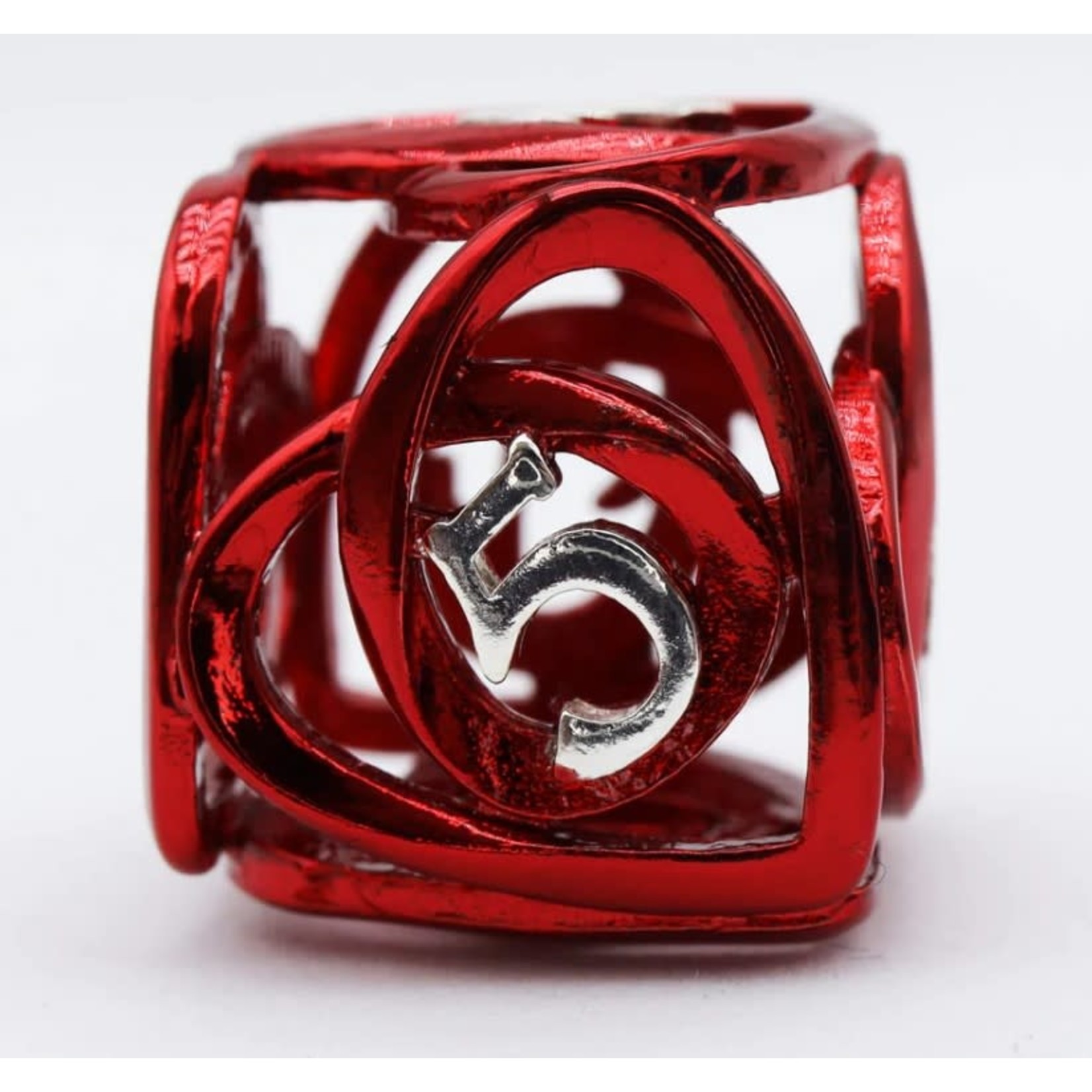 Foam Brain Red Hollow Hearts Hollow Metal RPG Dice Set