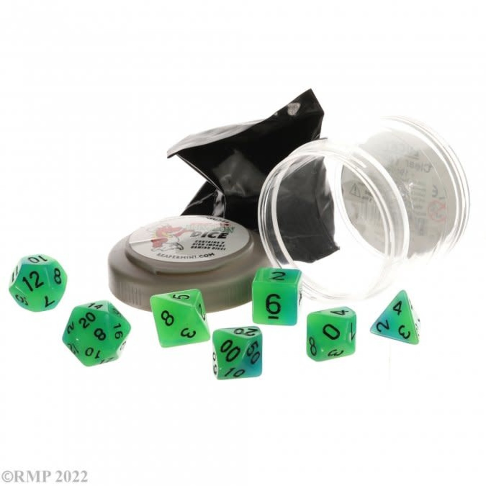 Reaper Miniatures Pizza Dungeon Dice: Green & Blue