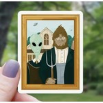Mimic Gaming Co Alien and Yeti American Gothic Sticker