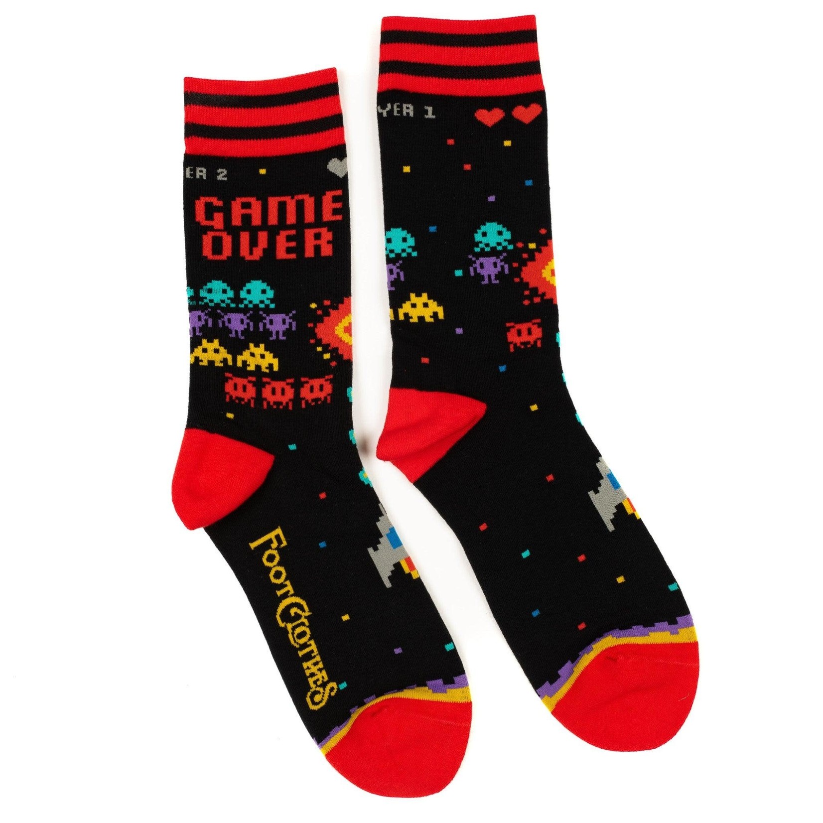 FootClothes Game Over 80s Video Game Socks