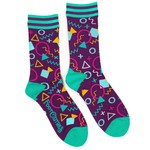FootClothes Shapin' Up 80s Pattern Crew Socks