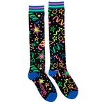 FootClothes Skate Rink Carpet UV Reactive Knee High Socks