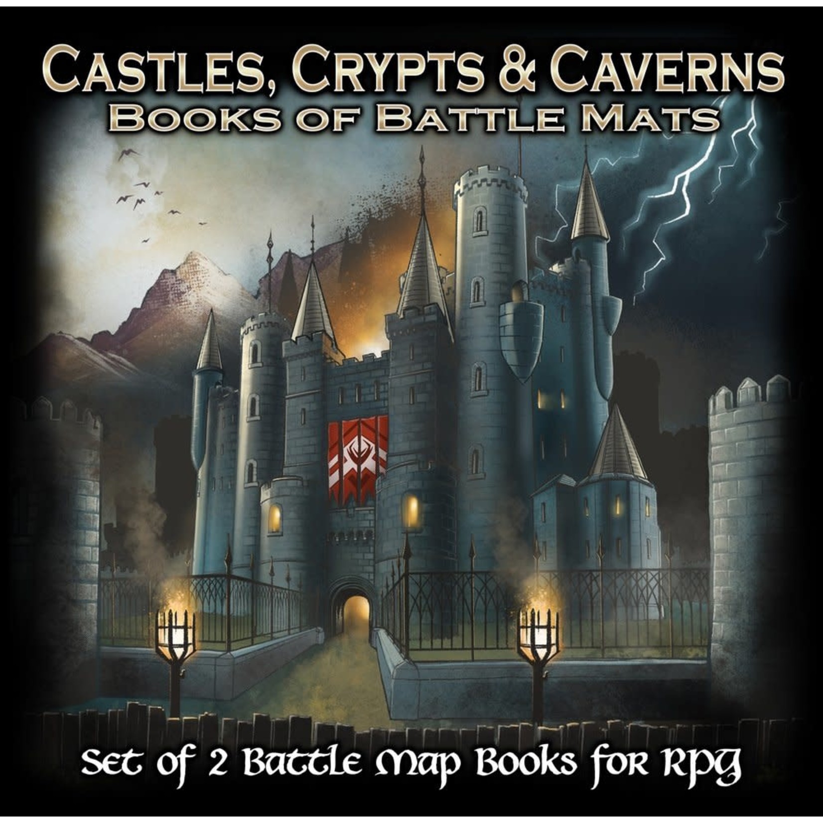 Loke Battle Mats Castles Crypts & Caverns: Book of Battle Mats
