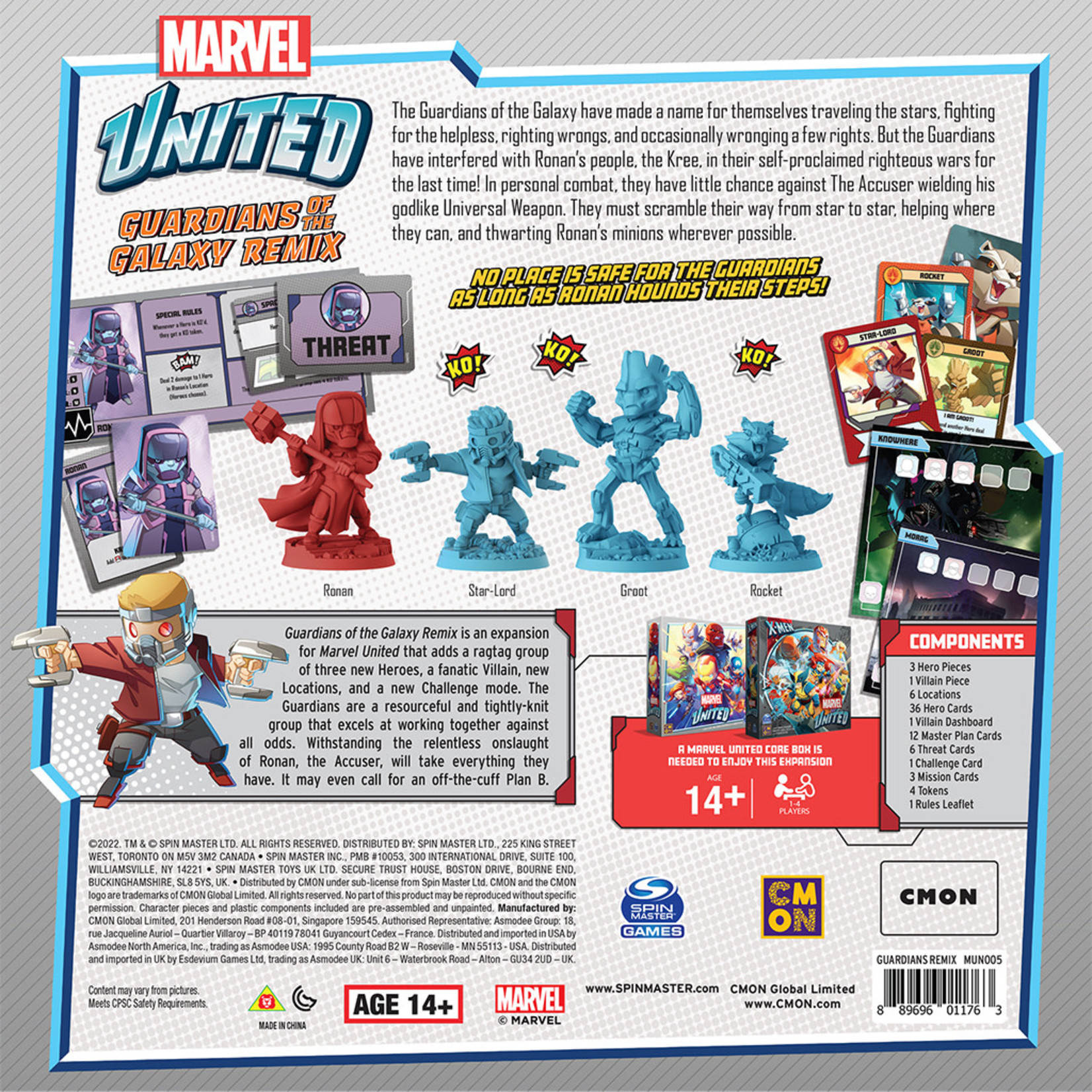 Spinmaster Games Marvel United Guardians of the Galaxy Remix
