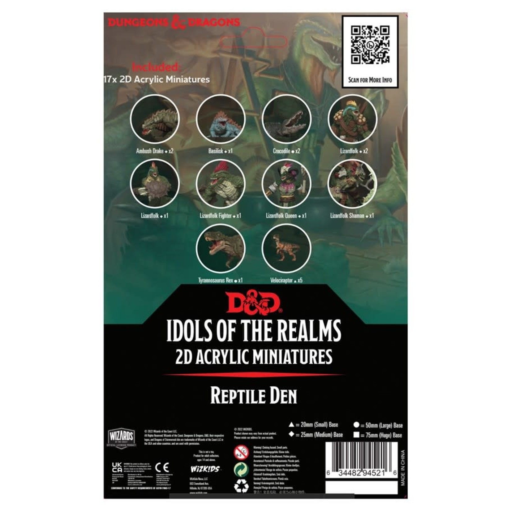WizKids D&D: Idols of the Realms 2D Acrylic Miniatures: Reptile Den