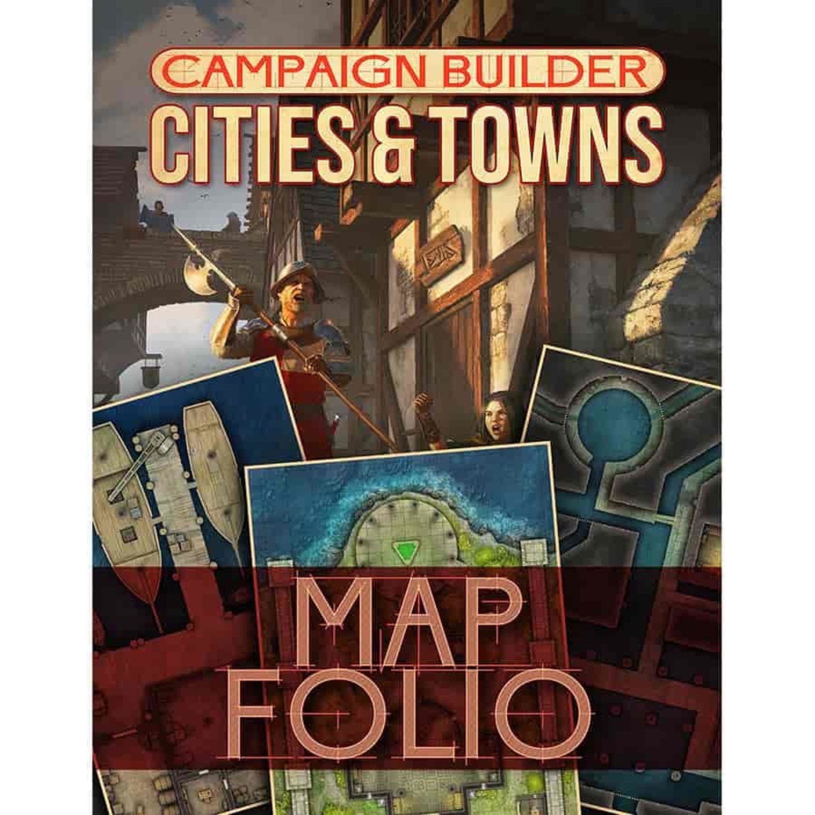 Kobold Press Campaign Builder: Cities & Towns Map Folio for 5E