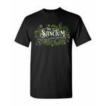 Gildan Black T-Shirt with Green Sanctum Logo