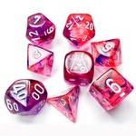 Chessex Lab Dice: Nebula Black Light Special with White Polyhedral 7-Die Set
