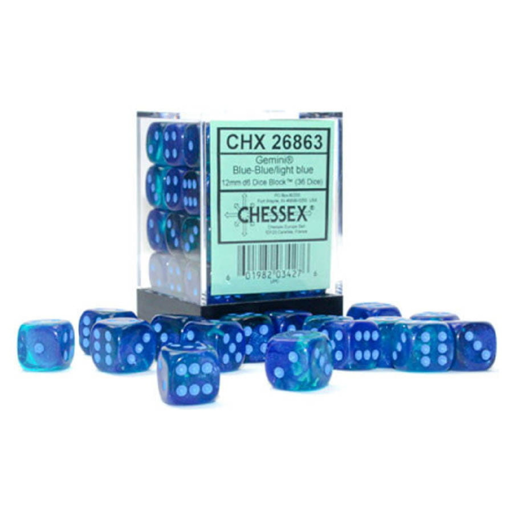 Chessex 12mm d6 Block of 36 Dice